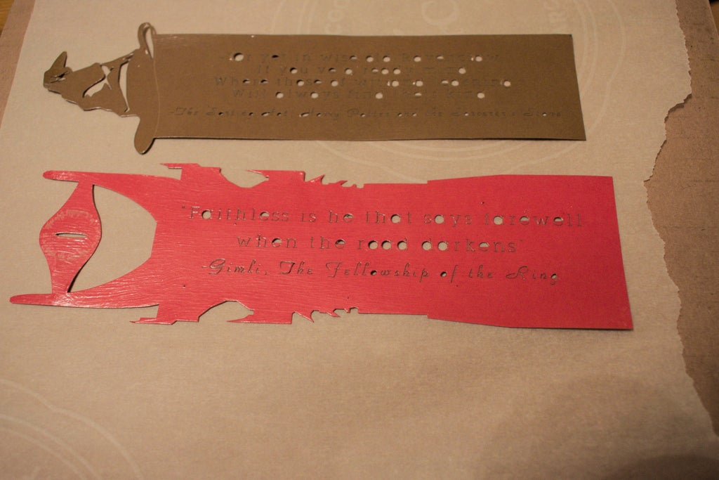 Laser Cut Harry Potter Sorting Hat Bookmark Free DXF File