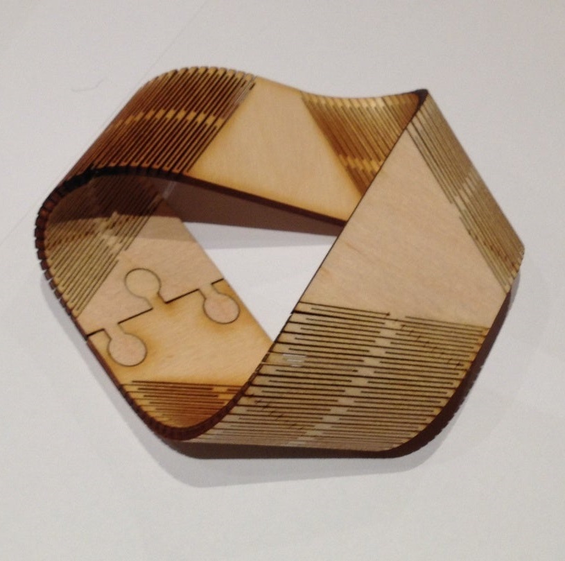 Laser Cut Moebius Strip 3mm Birch Plywood Free DXF File
