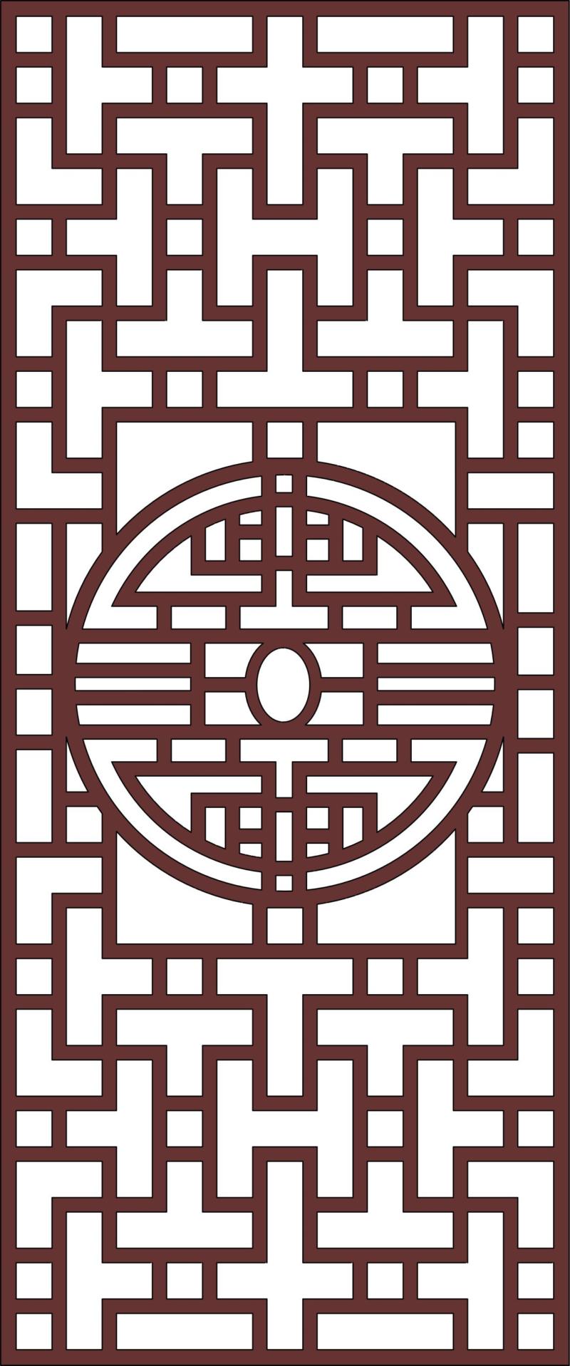 Chinese Room Partition Screen For Laser Cut Free PDF File