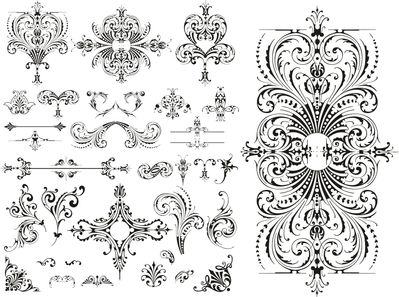 Wedding Floral Lace Pattern Free CDR Vectors Art