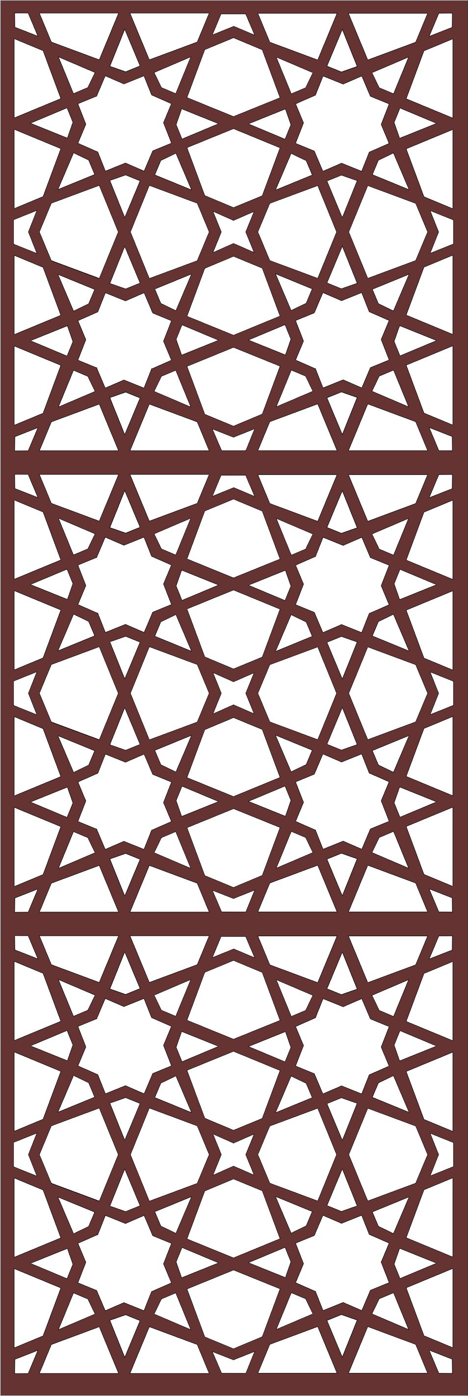 Decor Seamless Floral Grill For Laser Cut Free AI File