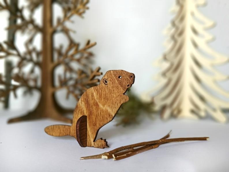Beaver Wooden Animal Template Free DXF File