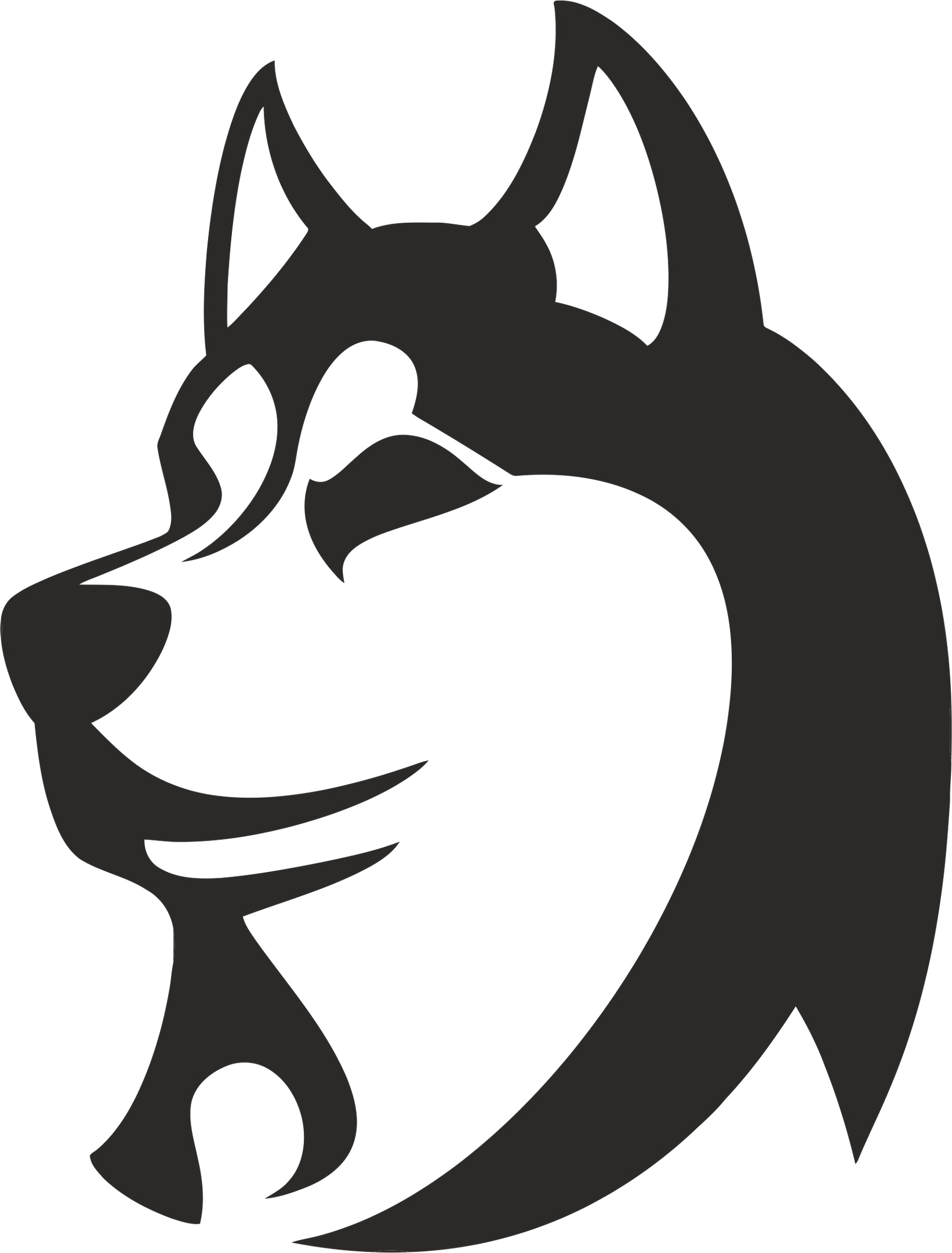 Dog Husky Free DXF File