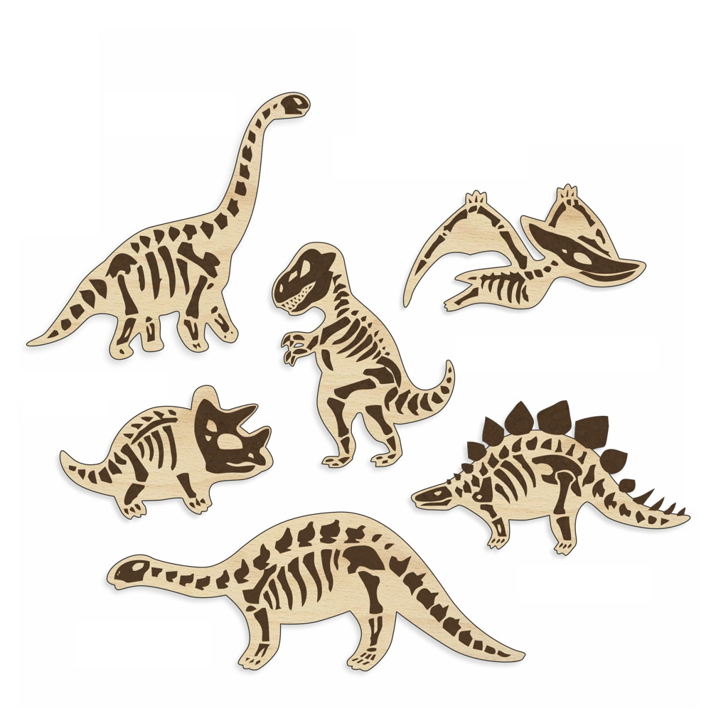 Alle Mursten stole Laser Cut Dinosaur Magnets Free DXF File for Free Download | Vectors Art