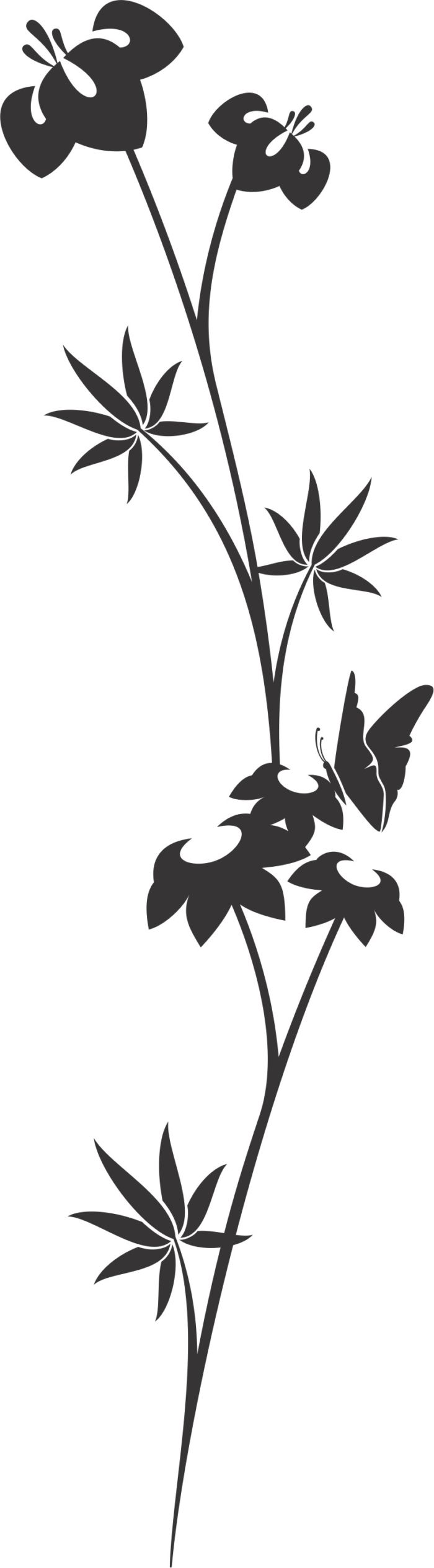 Decorative Floral Ornament Plant Stencil Free DXF File