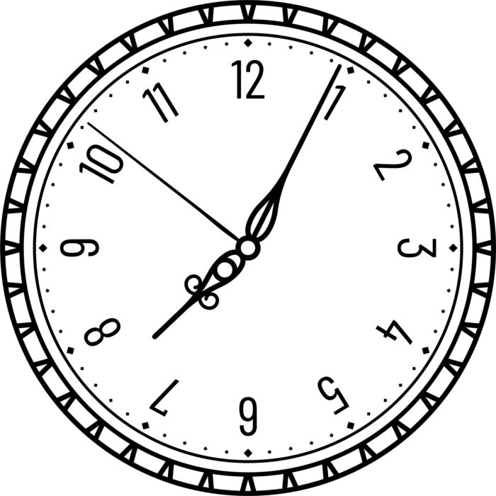 Laser Cut Decor Clock Pattern Free DXF File