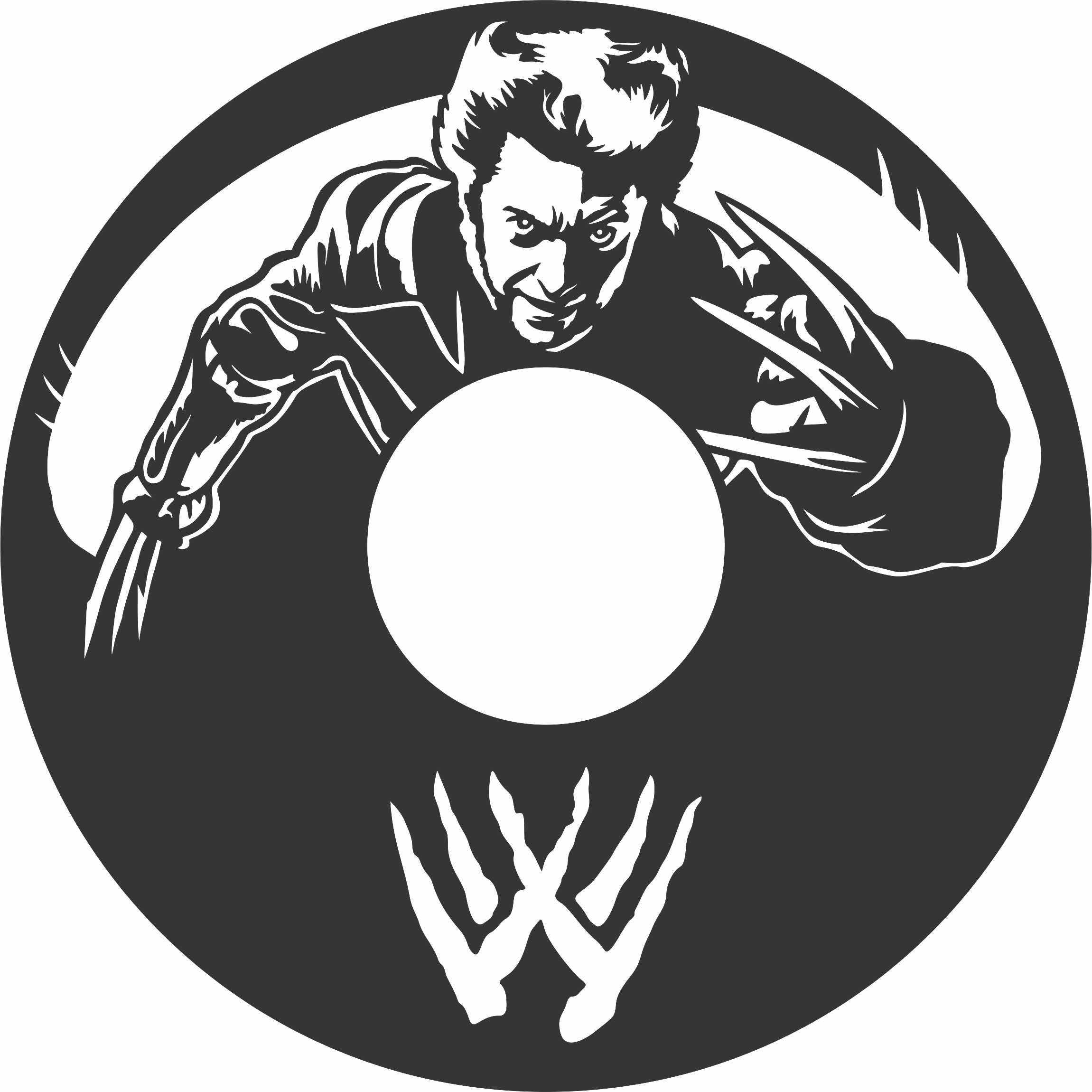 Laser Cut Vinyl Record Wolverine Clock Free DXF File