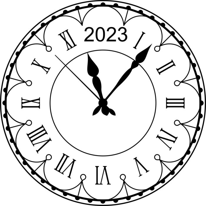 Laser Cut Decorative Clock Roman Model 2023 Free PDF File