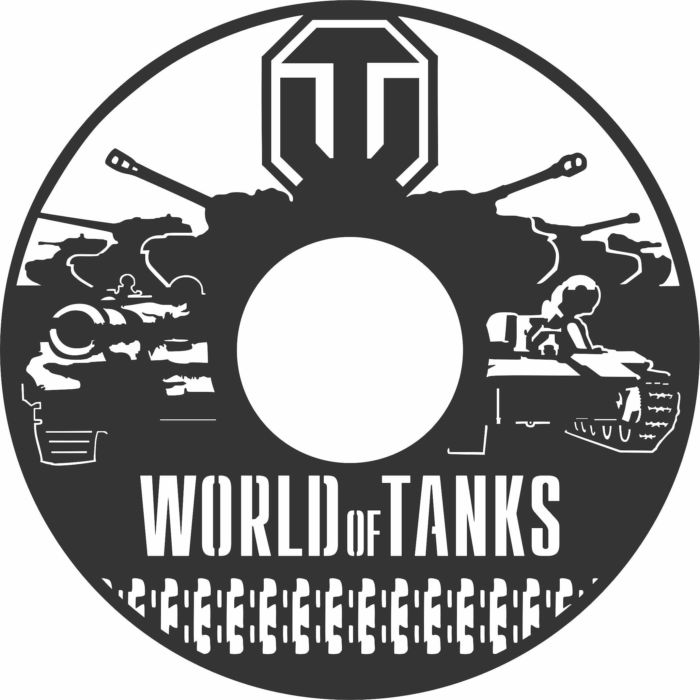 Laser Cut Vinyl Record World Of Tanks Clock Free PDF File
