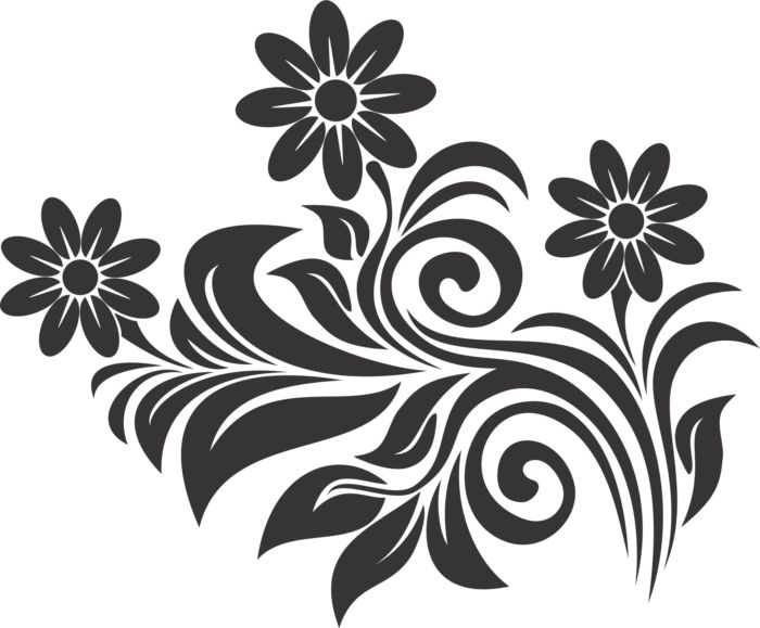 Laser Cut Tattoo Flower Design Free CDR Vectors Art