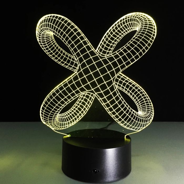 Laser Cut Art Knot 3d Illusion Lamp Free CDR Vectors Art