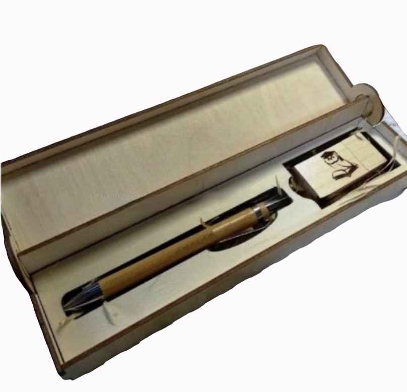 Laser Cut Pen Usb Flash Drive Gift Box Free CDR Vectors Art