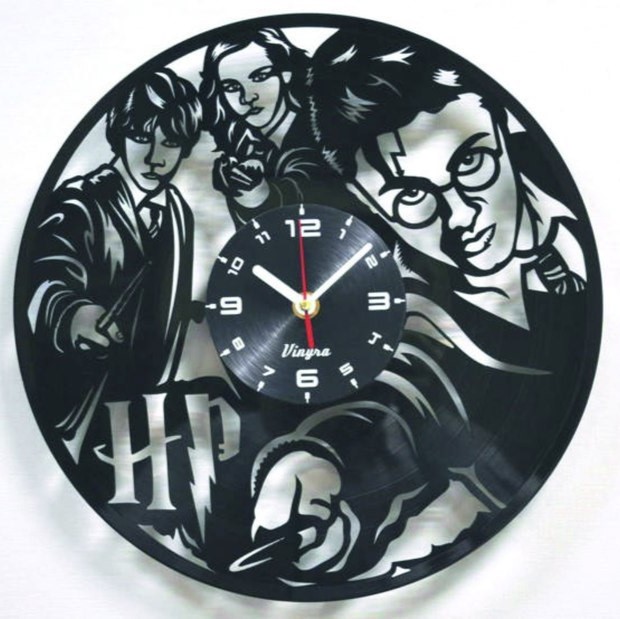 Laser Cut Harry Potter Vinyl Record Wall Clock Free CDR Vectors Art