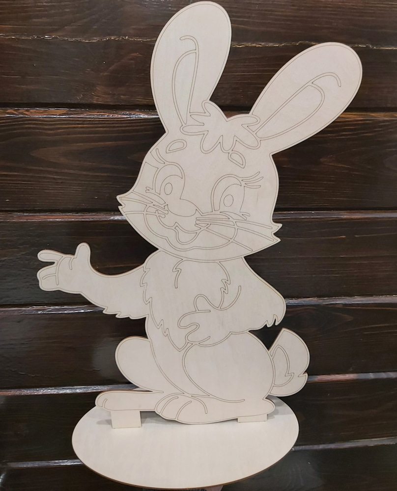 Laser Cut Bunny For Coloring Free CDR Vectors Art