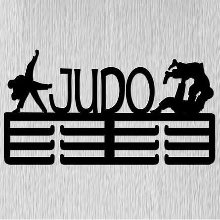 Laser Cut Judo Medal Hanger Free CDR Vectors Art