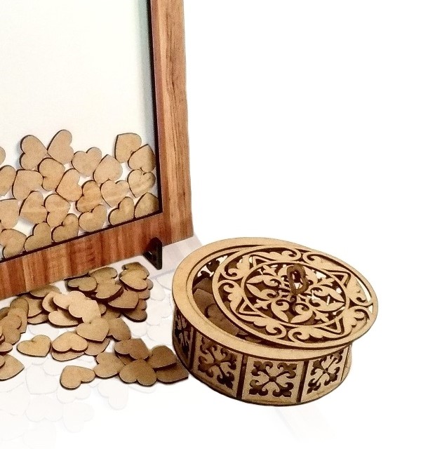 Laser Cut Decorative Wooden Box Basket Free CDR Vectors Art