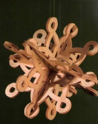 Laser Cut 3d Wooden Snowflake Ornaments Free CDR Vectors Art