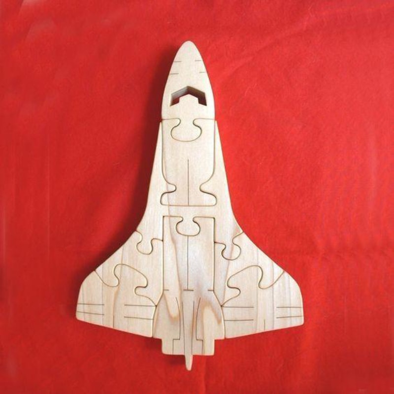 Laser Cut Airplane Jigsaw Puzzle Free CDR Vectors Art