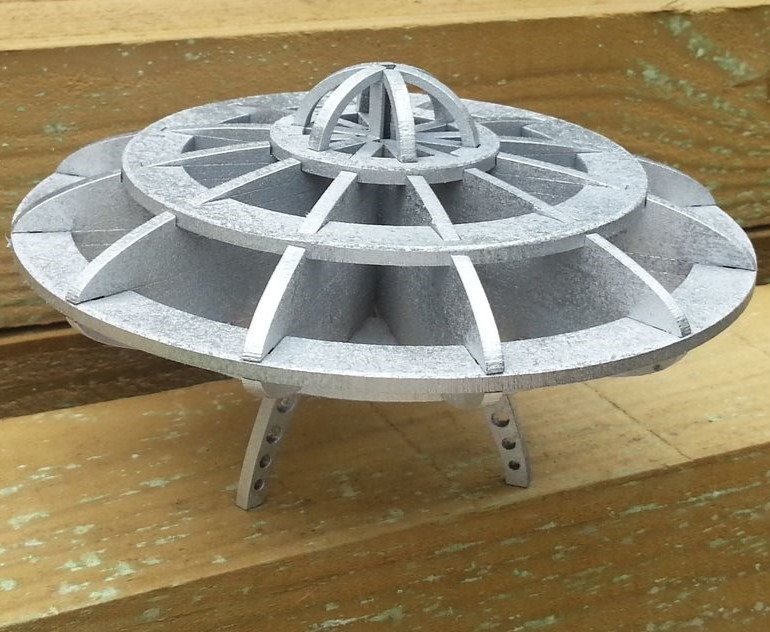 Laser Cut Flying Saucer 3d Puzzle Free CDR Vectors Art