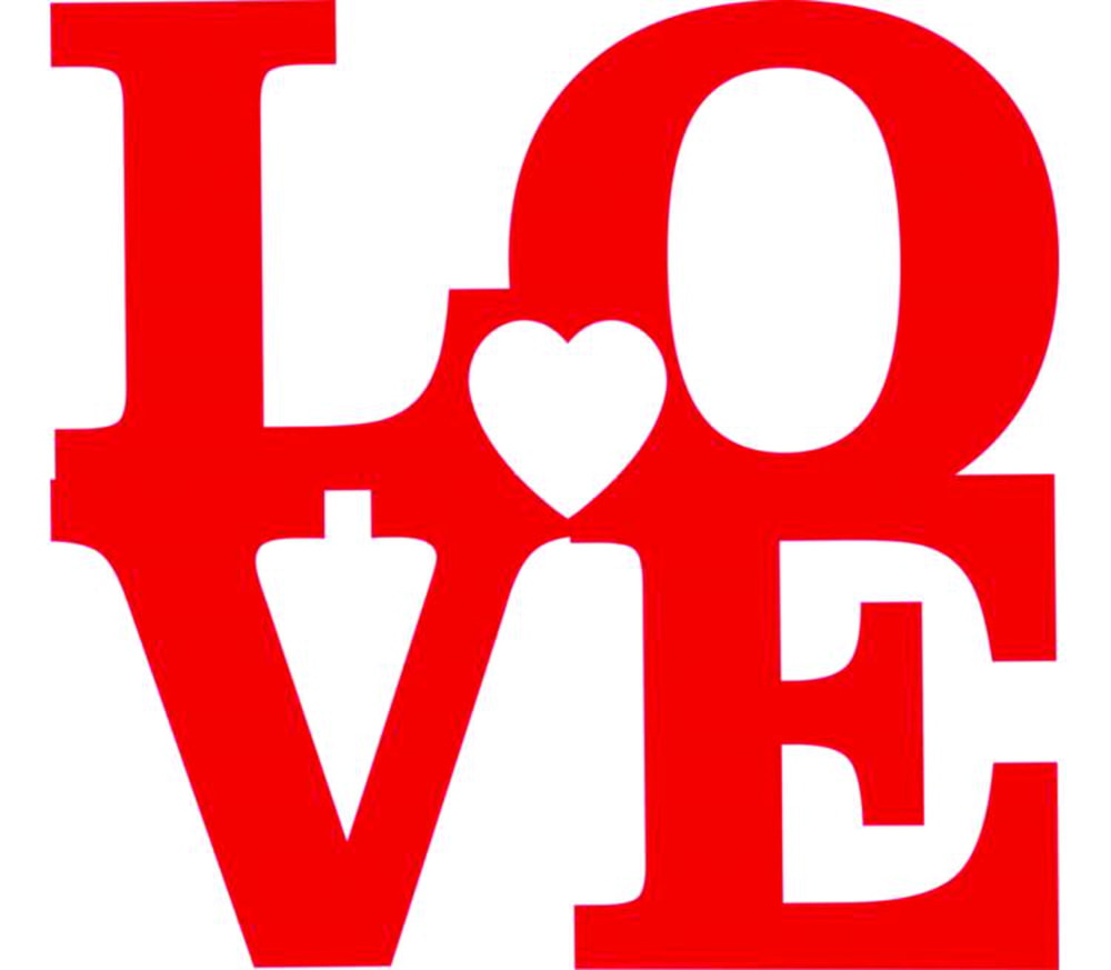 Love Letters Heart Sign Valentines Day Decor Free CDR Vectors Art