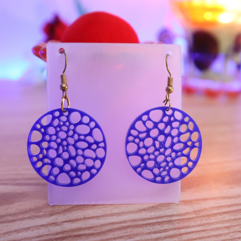 Laser Cut Unique Abstract Hoop Earrings Free DXF File