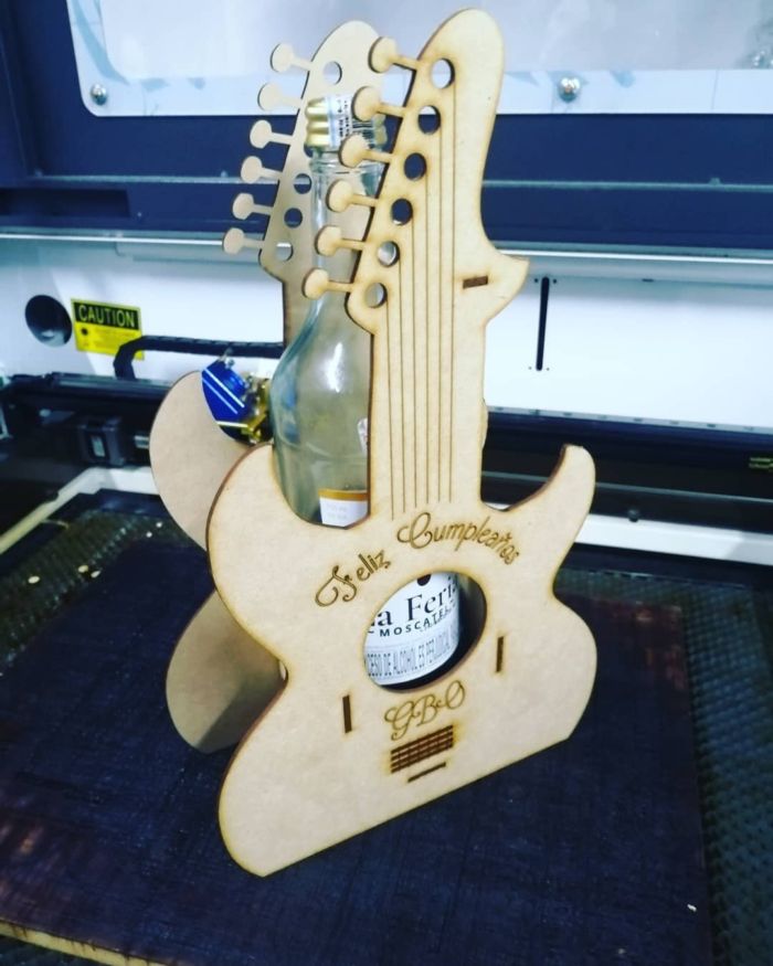 Guitar Wine Box For Laser Cut Free PDF File
