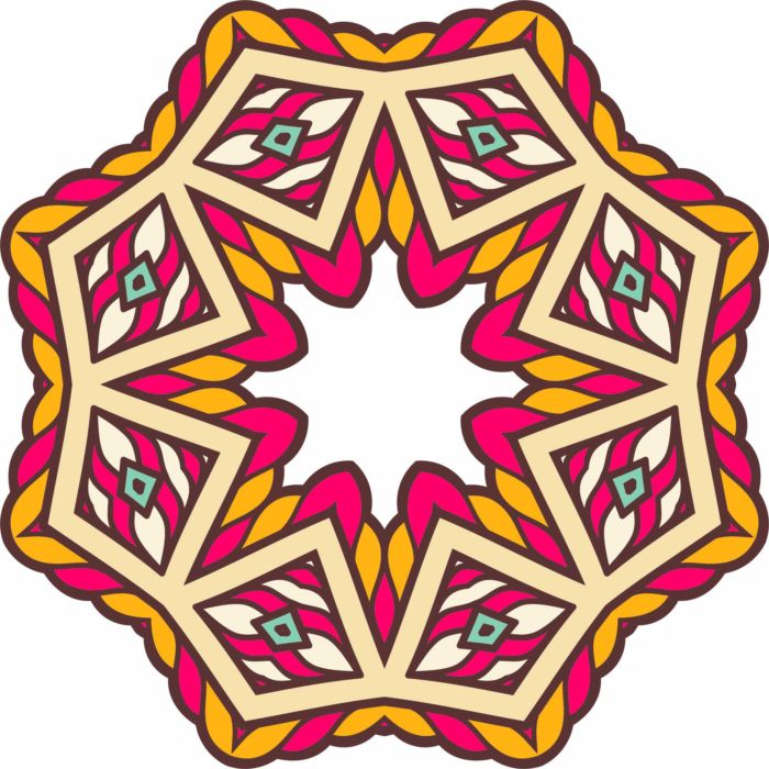 Round Ornament Mandala Free DXF File