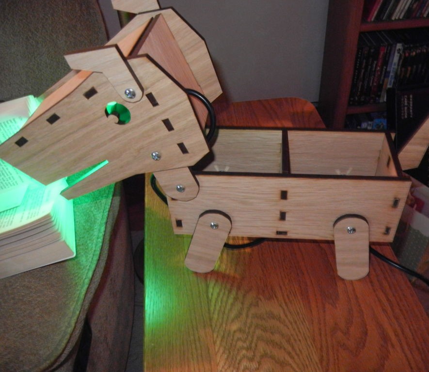 Laser Cut Wooden Dog Lamp Free CDR Vectors Art