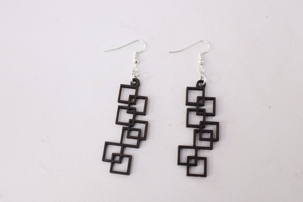 Laser Cut Contemporary Earring Design Free DXF File