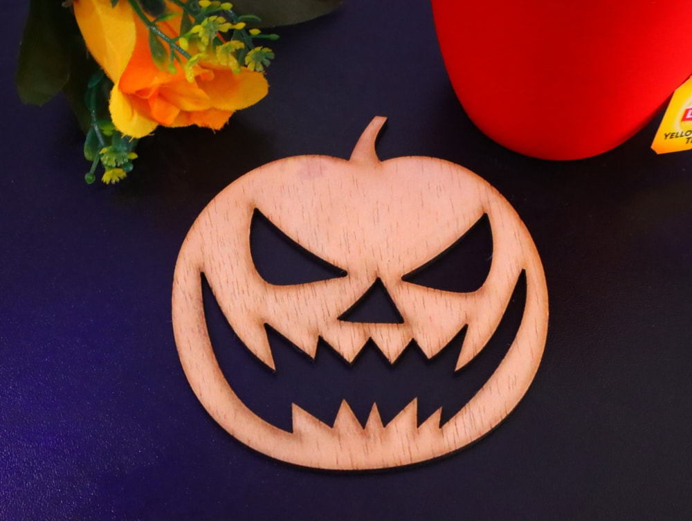 Laser Cut Halloween Pumpkin Coasters Free DXF File