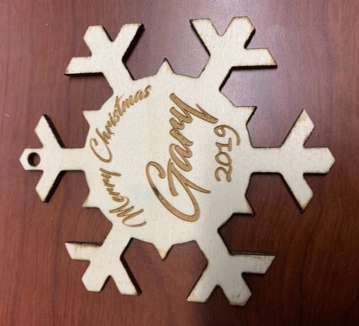 Laser Cut Personalized Snowflake Ornament Free CDR Vectors Art