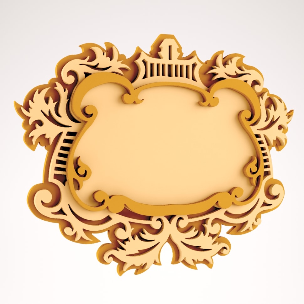 Laser Cut Oval Mirror Frame Free DXF File