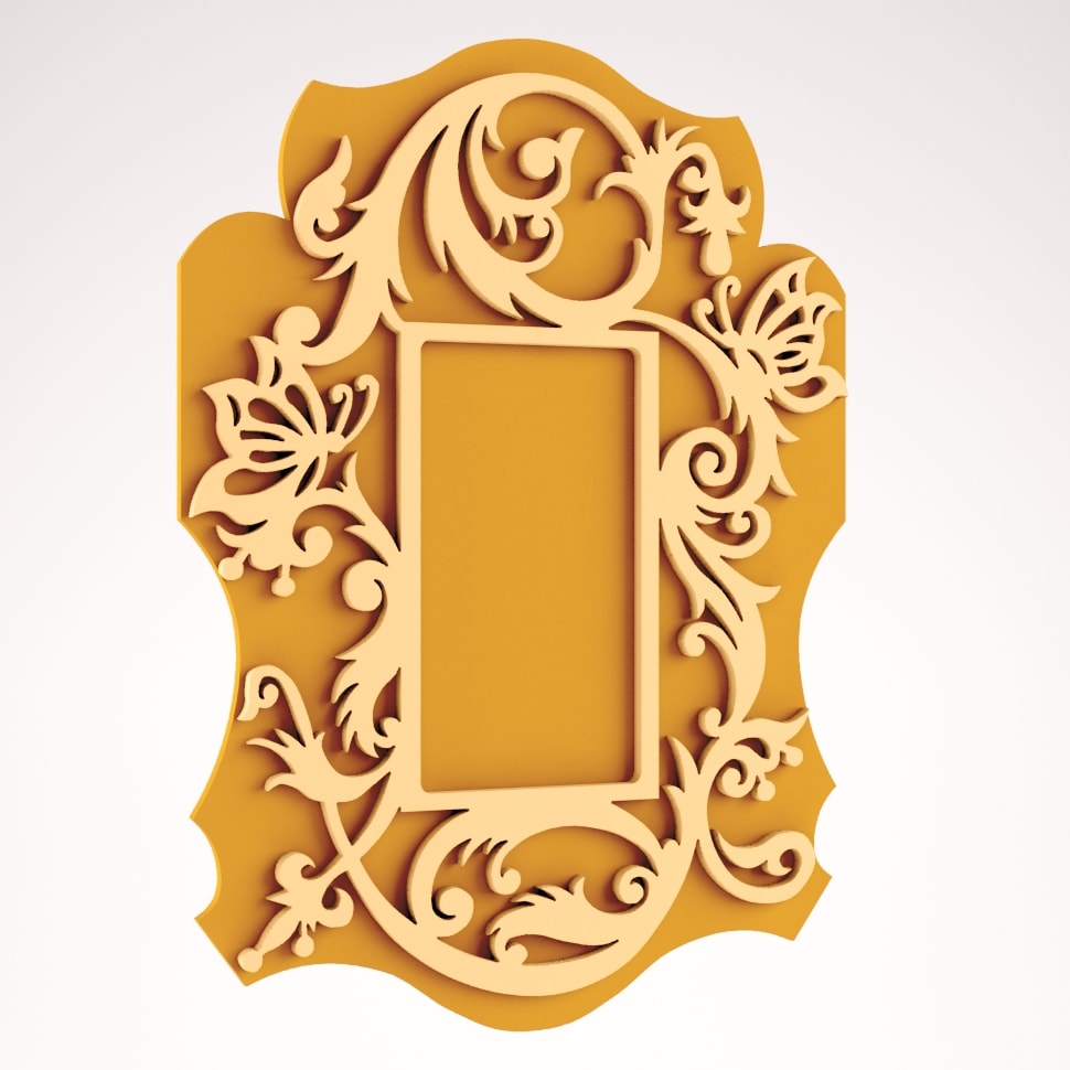 Laser Cut Wall Frame Home Decor Free DXF File