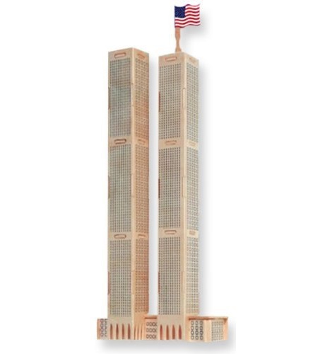 Laser Cut World Trade Center Twin Towers 3d Puzzle Free CDR Vectors Art