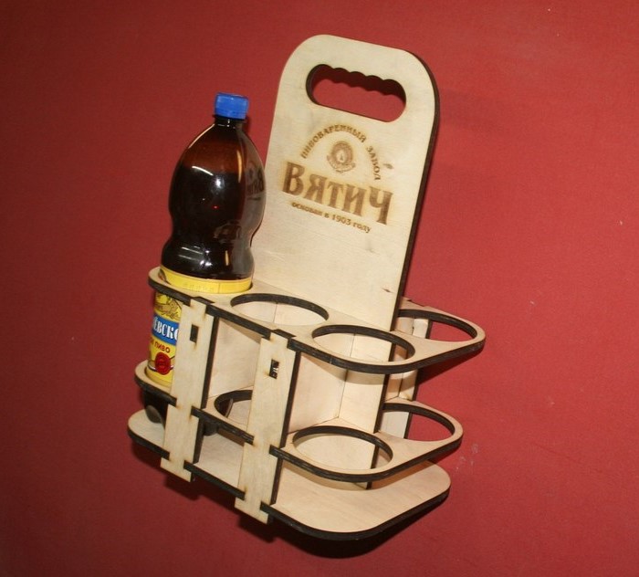 Laser Cut 6 Pack Carrier Drink Caddy Free DXF File