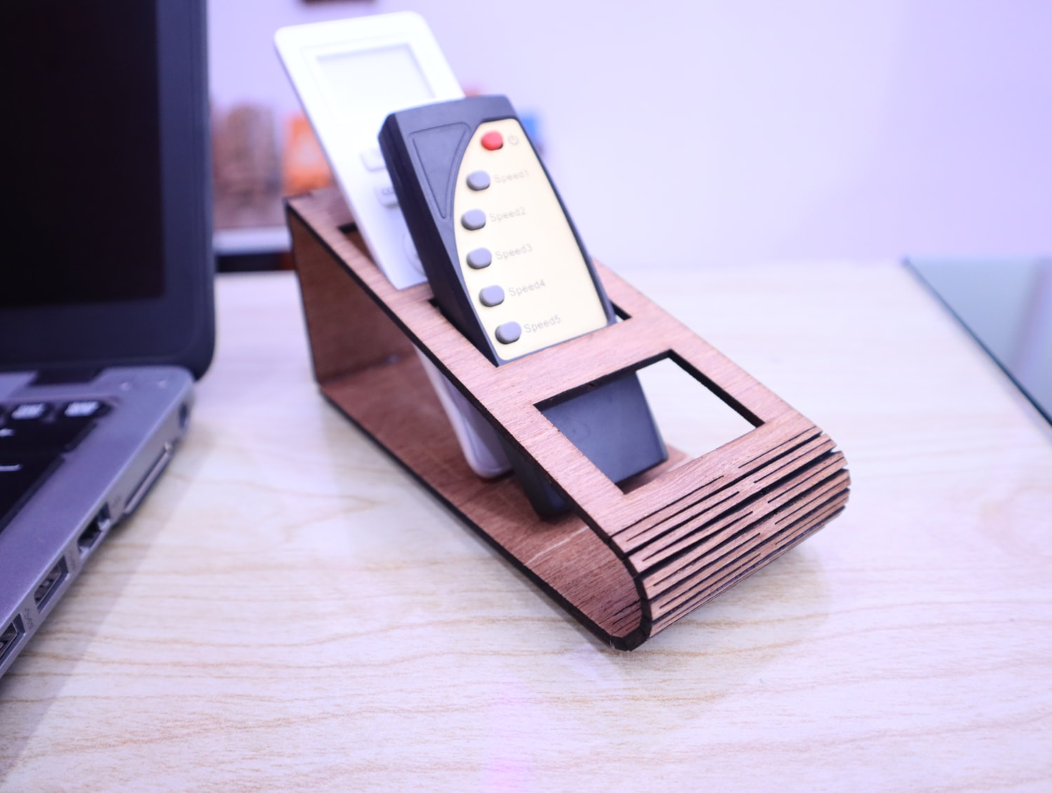 Laser Cut Remote Control Stand Remote Holder 3mm Free CDR Vectors Art