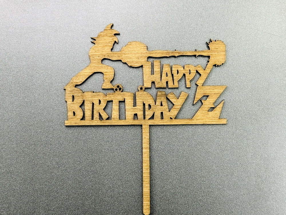 Laser Cut Dragon Ball Z Cake Topper Birthday Decor Free CDR Vectors Art