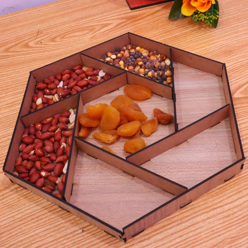 Laser Cut Dry Fruit Tray Mdf 3mm Free DXF File