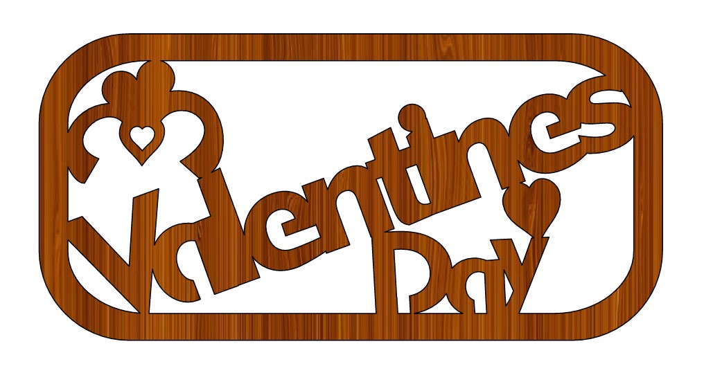 Laser Cut Personalized Couple Keychain Happy Valentines Day Wooden Gift Tag Free CDR Vectors Art
