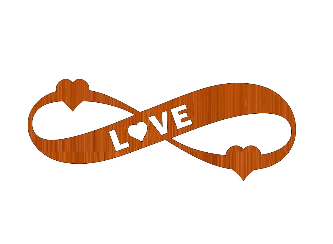 Laser Cut Infinity Sign Hearts Happy Valentines Day Cutout Free CDR Vectors Art