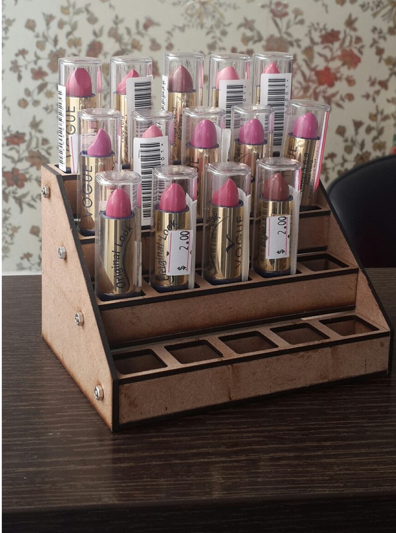 Lipstick Wooden Stand Free CDR Vectors Art