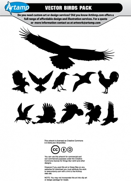 Birds Silhouettes Download Free CDR Vectors Art