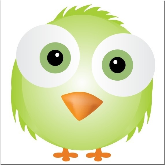 Silly Green Bird Cute Face Free CDR Vectors Art