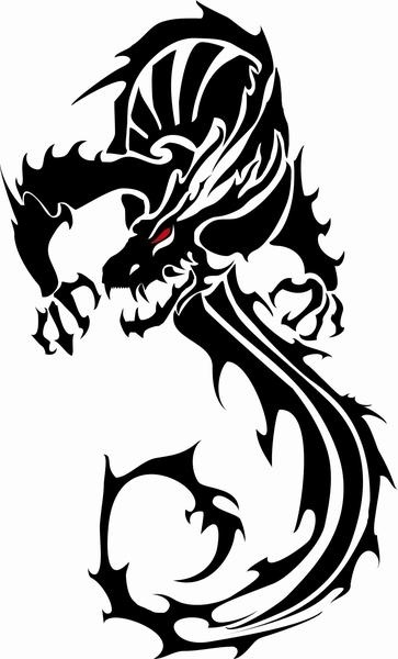Black Dragon Free CDR Vectors Art