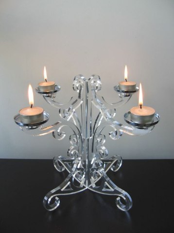 Glass Candle Holder Free CDR Vectors Art