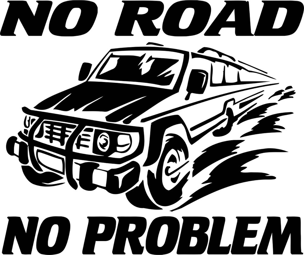 No Road No Problem Car Free CDR Vectors Art