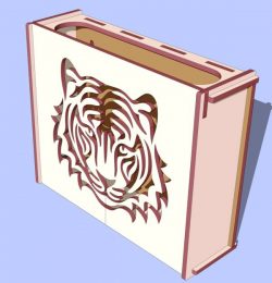 Lion Head Motifs Box File Download For Laser Cut Free CDR Vectors Art