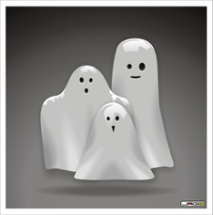 Ghost Family Free CDR Vectors Art