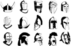 Lot of Helmets Free CDR Vectors Art