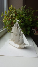 Sailing Ship 3D Puzzle Free CDR Vectors Art